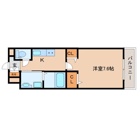 東生駒駅 徒歩12分 3階の物件間取画像